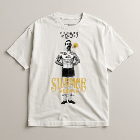 Silence Please Graphic Collectible White T-Shirt
