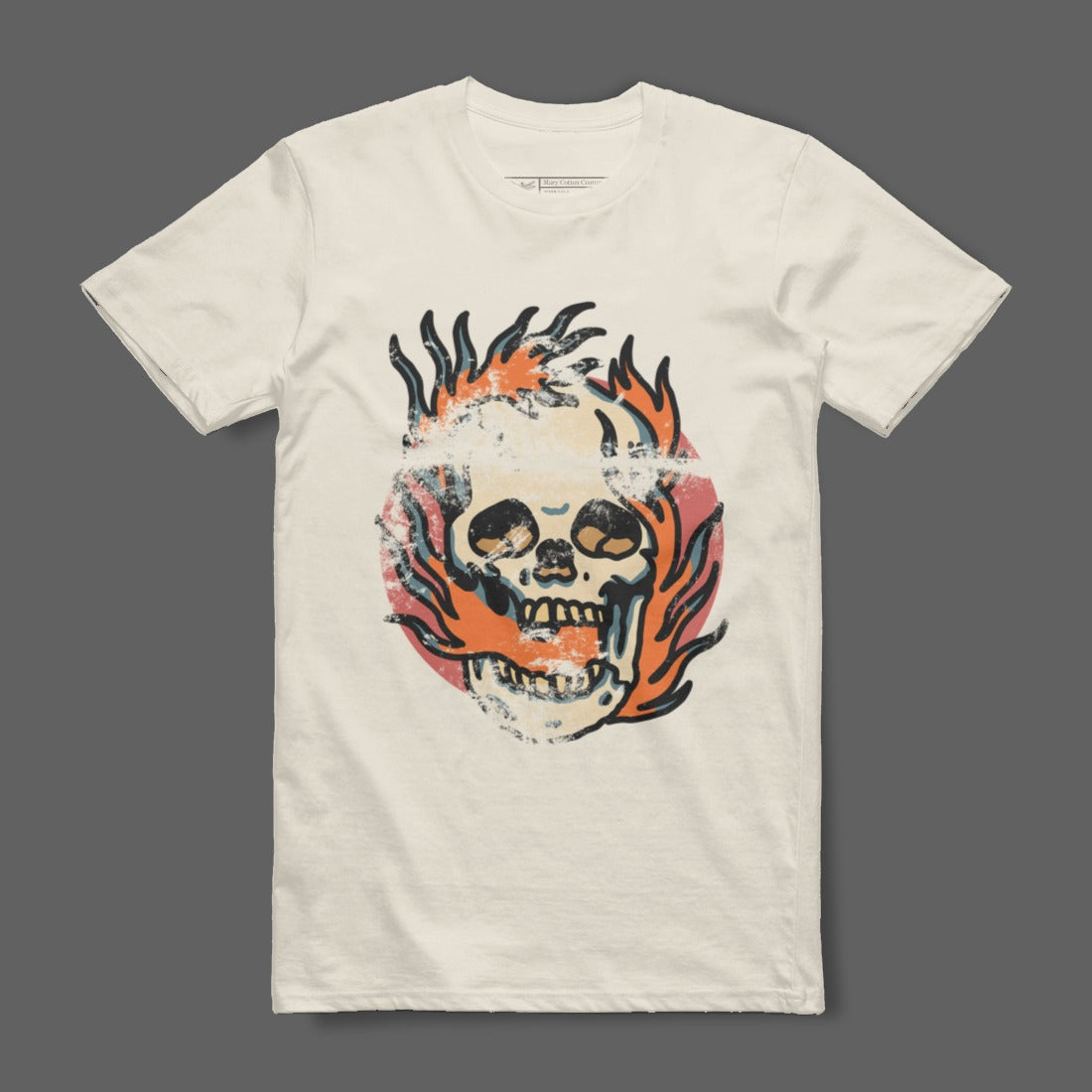 Skull with Flames Graphic Unisex T-Shirt