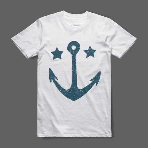 Nautical Anchor Graphic Design T-Shirt for Casual Wear