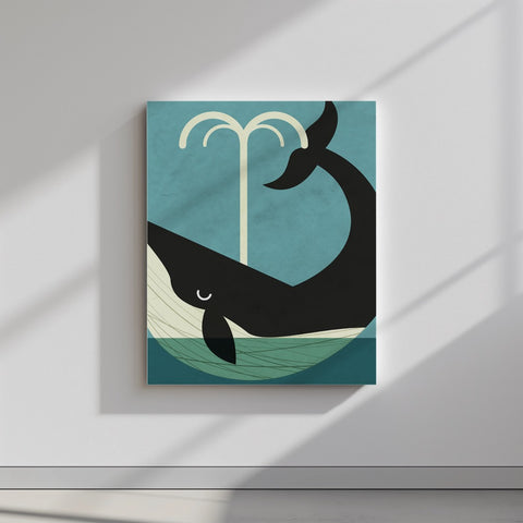Quadro canvas whale_new