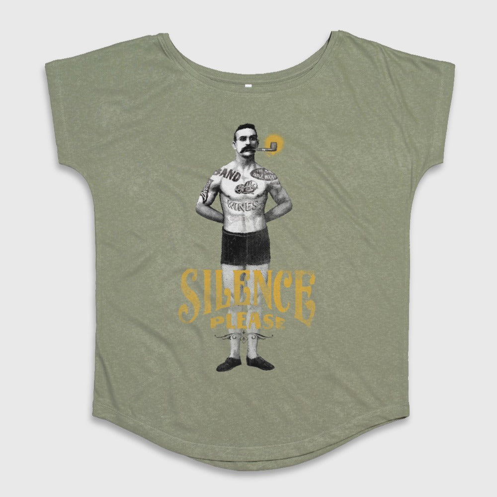 Vintage Silence Please Graphic Tee Shirt