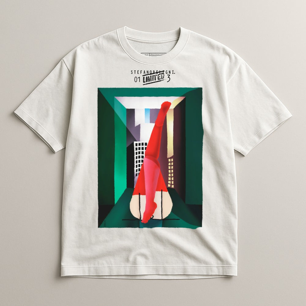 Abstract Urban Art Print Oversized T-Shirt