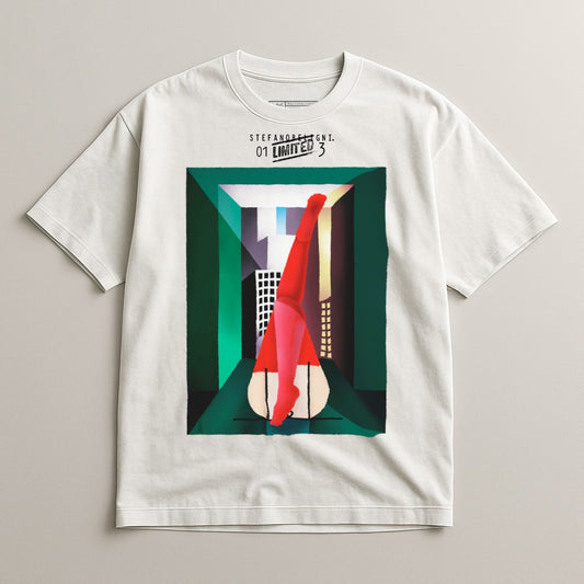 Abstract Urban Art Print Oversized T-Shirt