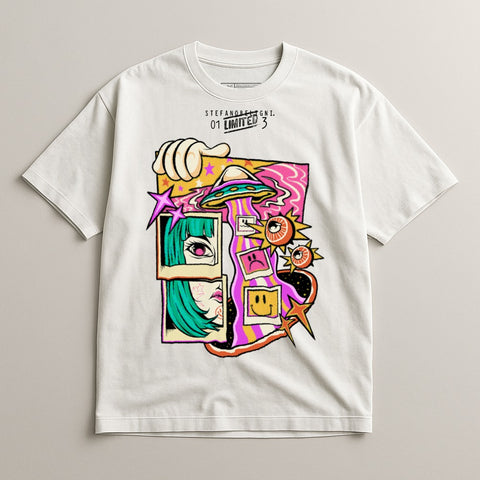 Colorful Abstract Graphic Design T-Shirt