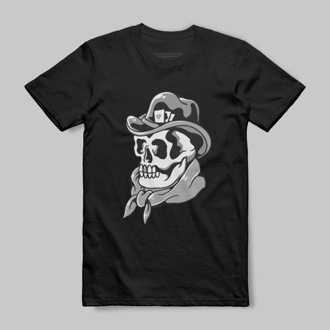 Cowboy Skull Graphic Tee Shirt Halloween T-shirt