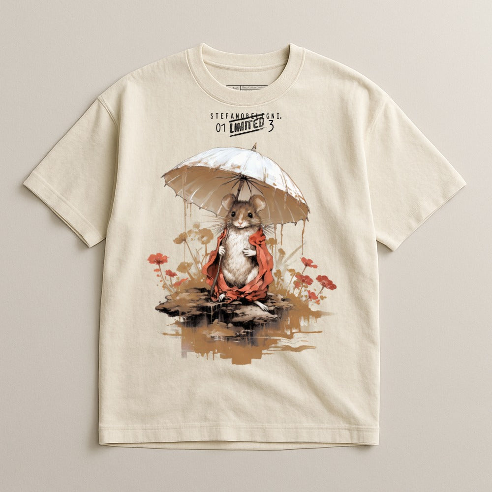 Adorable Mouse With Umbrella Limited Edition T-Shirt