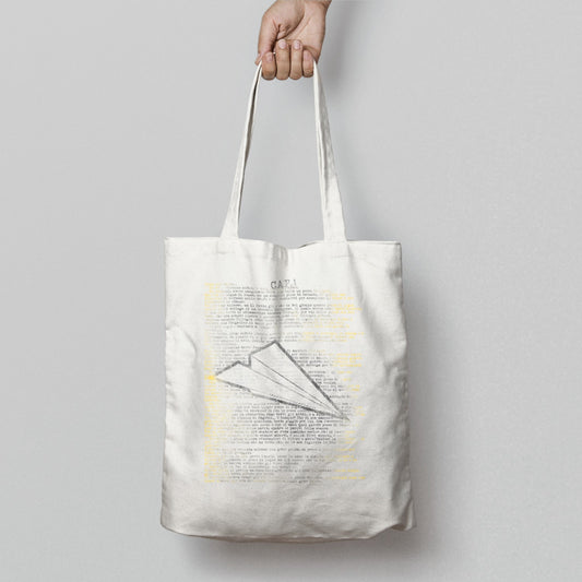 Unique Paper Airplane Design Tote Bag Accessory