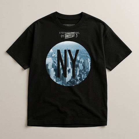 NY Skyline Graphic Black T-shirt