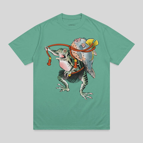 Frog Fish Ukiyo-e Traditional Art Graphic T-shirt product type