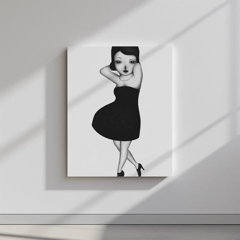 Quadro canvas modella