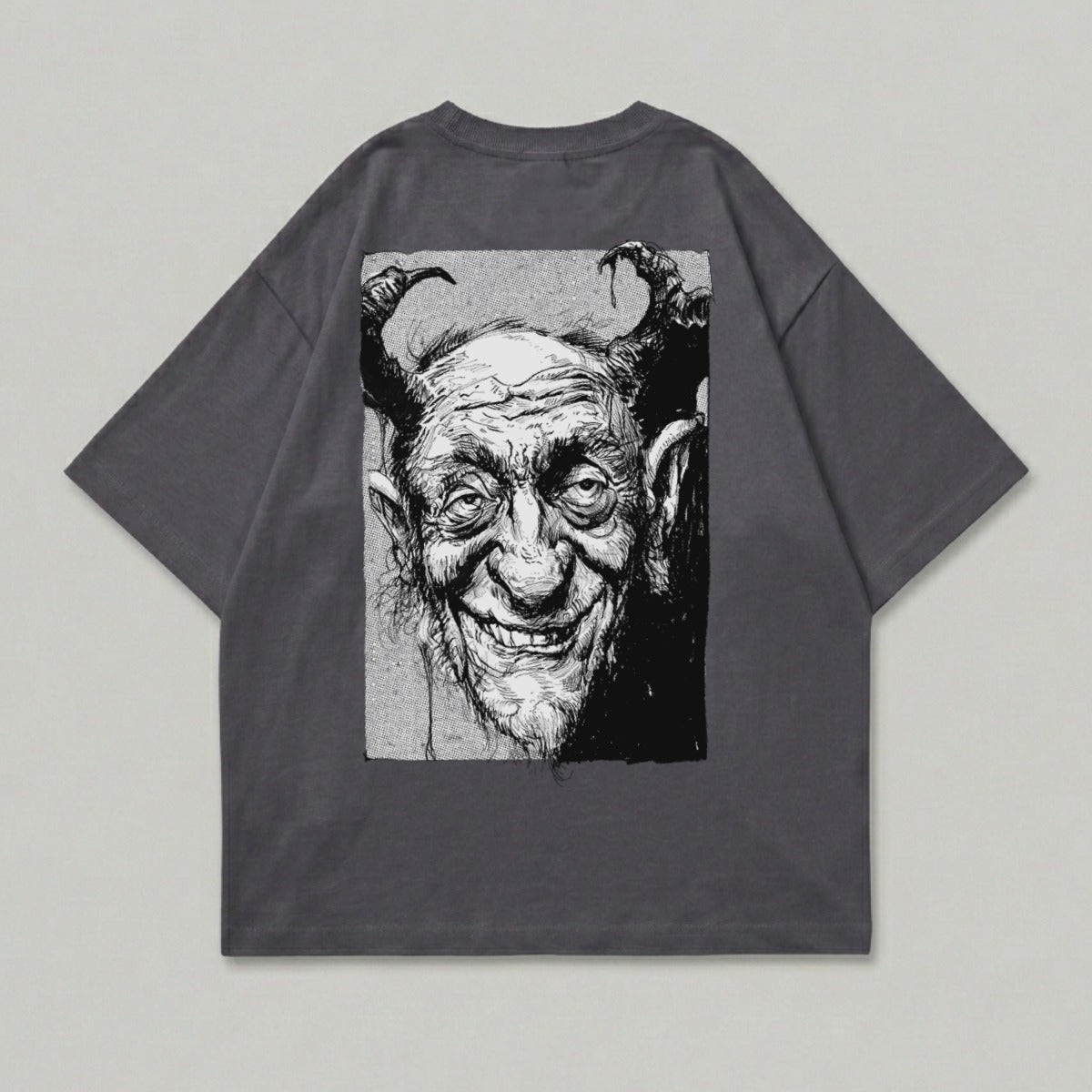 Dark horned demon grin graphic t-shirt product type

Tshirt
Graphic Tee
Demon Print
Horned Creature
Creepy Art
Gothic Style
Occult Fashion
Dark Aesthetic
Horror Fashion
Monster Face
Old Grin
Illustration Shirt
Charcoal Tee
Alternative Top
Streetwear
Oversized Fit
Unique Design
Evil Grin
Devil Horns
Macabre Art
