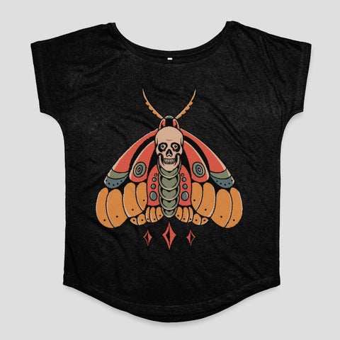 Skull Motif Butterfly Graphic T-shirt