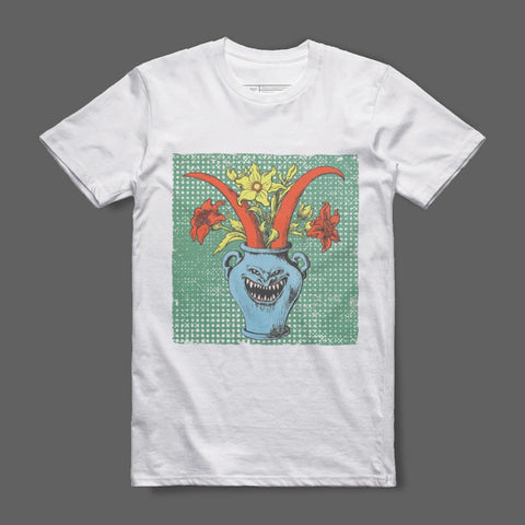 Creative Floral Monster Graphic T-Shirt