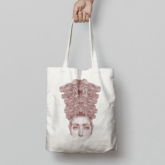 Unique Artistic Design Hand-Drawn Illustration Tote Bag