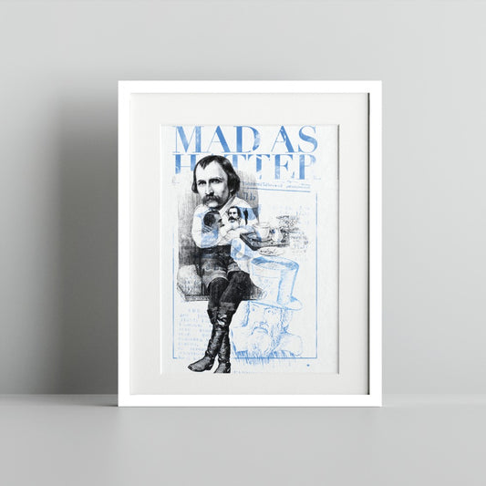 Mad As Hatter Art Print Intricate Portrait Frame