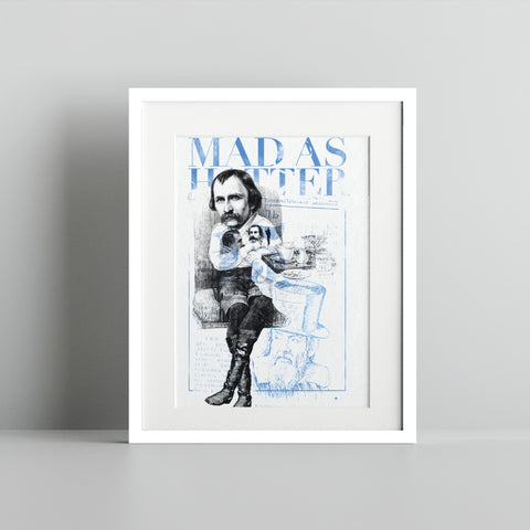 Mad As Hatter Art Print Intricate Portrait Frame