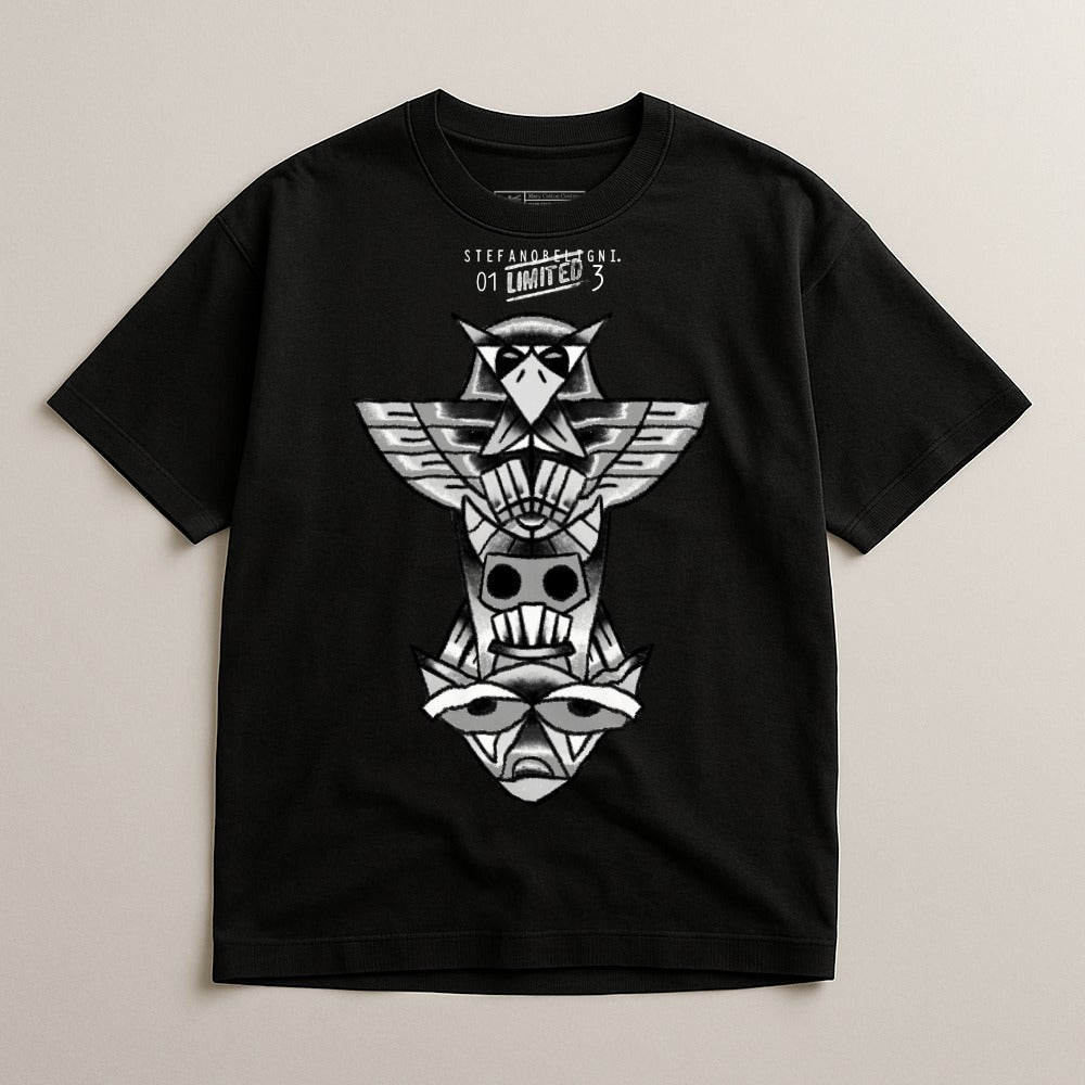 Black Limited Edition Graphic Design T-shirt