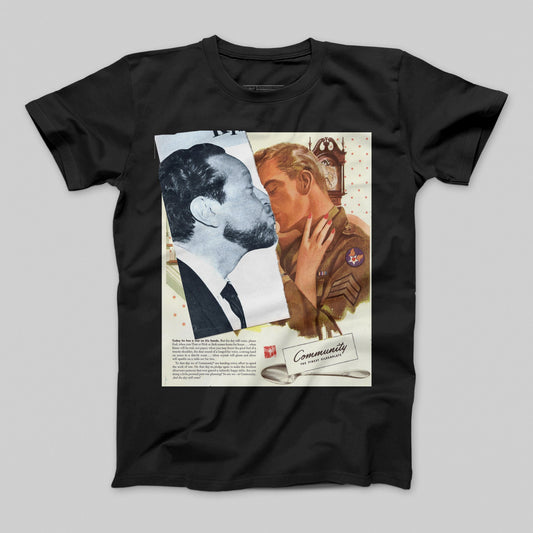 Vintage Collage Print Community T-Shirt Unique Design