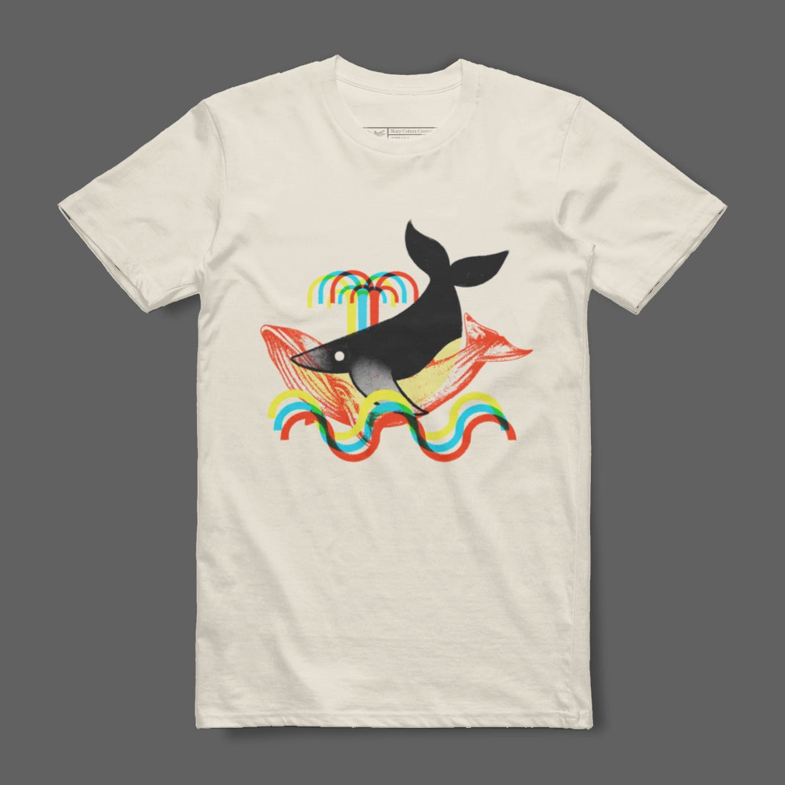 Rainbow Whale and Waves Graphic Shirt