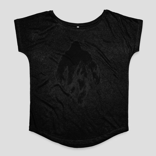 Black Shadow Graphic Women's Relaxed-Fit Shirt