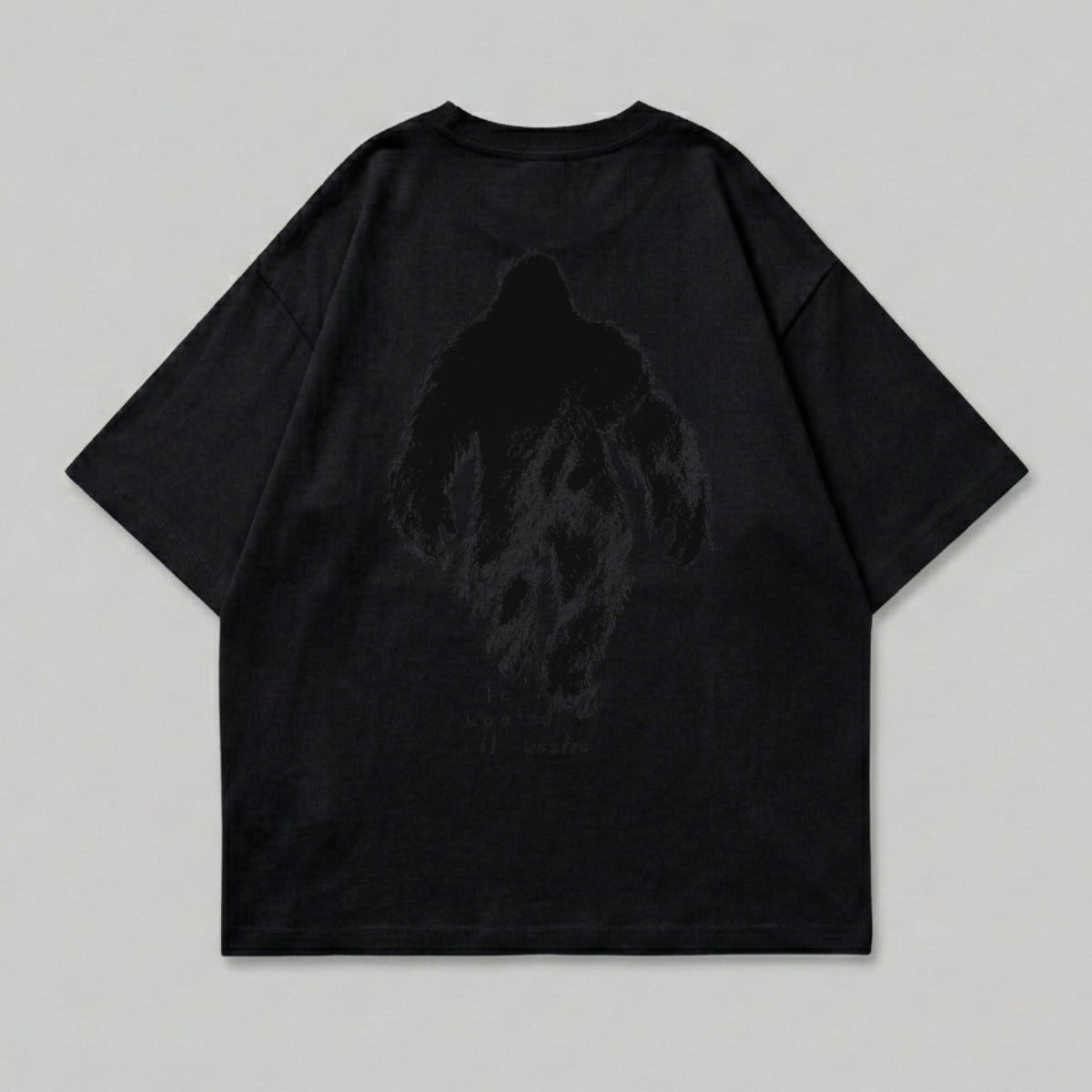 Black Bigfoot Oversized Silhouette Graphic product type
Black
Bigfoot
Sasquatch
TShirt
Oversized
Silhouette
GraphicTee
Cryptid
Mythical
Creature
DarkTheme
Monster
Streetwear
UrbanFashion
CasualWear
UnisexShirt
ApeDesign
ShadowGraphic
BlackApparel
Mysterioso