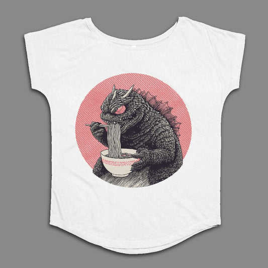 Monster Eating Ramen Graphic T-Shirt