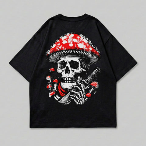 Mushroom Cap Skull Knife Graphic T-Shirt product type
Skull graphic
Mushroom art
Knife design
Gothic style
Streetwear top
Alternative fashion
Dark aesthetic
Psychedelic print
Fantasy skull
Edgy apparel
Black t-shirt
Unique design
Cool graphic
Vintage vibe
Punk rock
Skeleton art
Amanita design
Horror theme
Rebel style
Artistic tee
