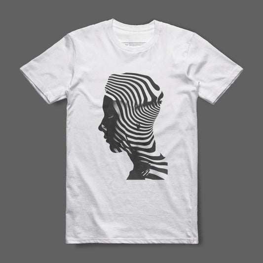 Abstract Silhouette Optical Illusion T-Shirt