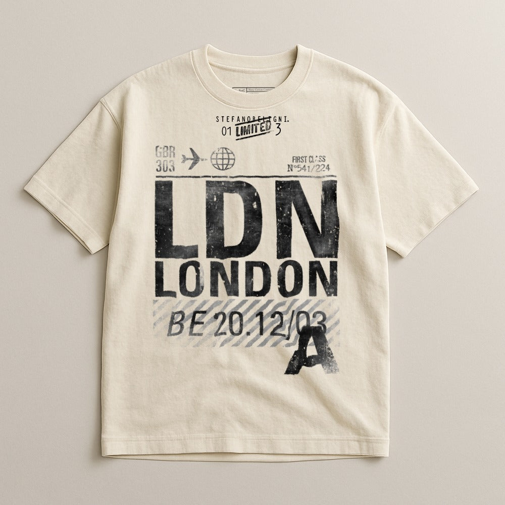 Stylish LDN London Graphic Casual T-shirt for Trendy Wear