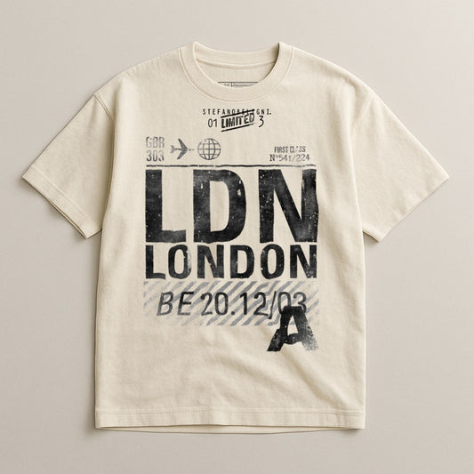 Stylish LDN London Graphic Casual T-shirt for Trendy Wear