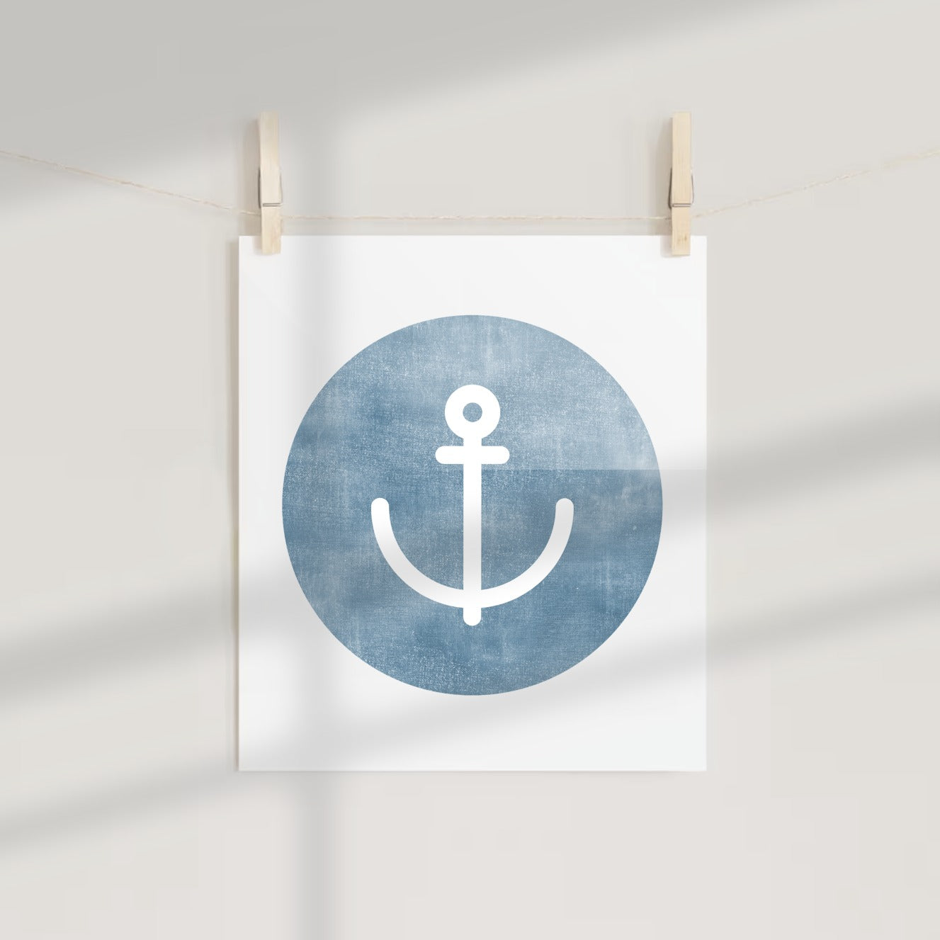 Vintage Nautical Anchor Print Wall Decor Poster