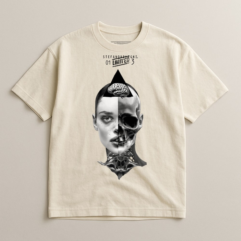 Limited Edition Skull and Brain Art Printed T-Shirt