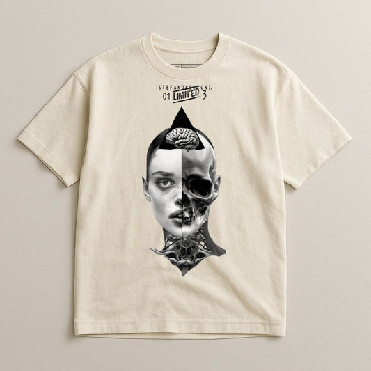 Limited Edition Skull and Brain Art Printed T-Shirt