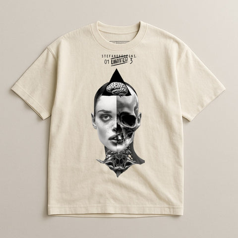 Limited Edition Skull and Brain Art Printed T-Shirt
