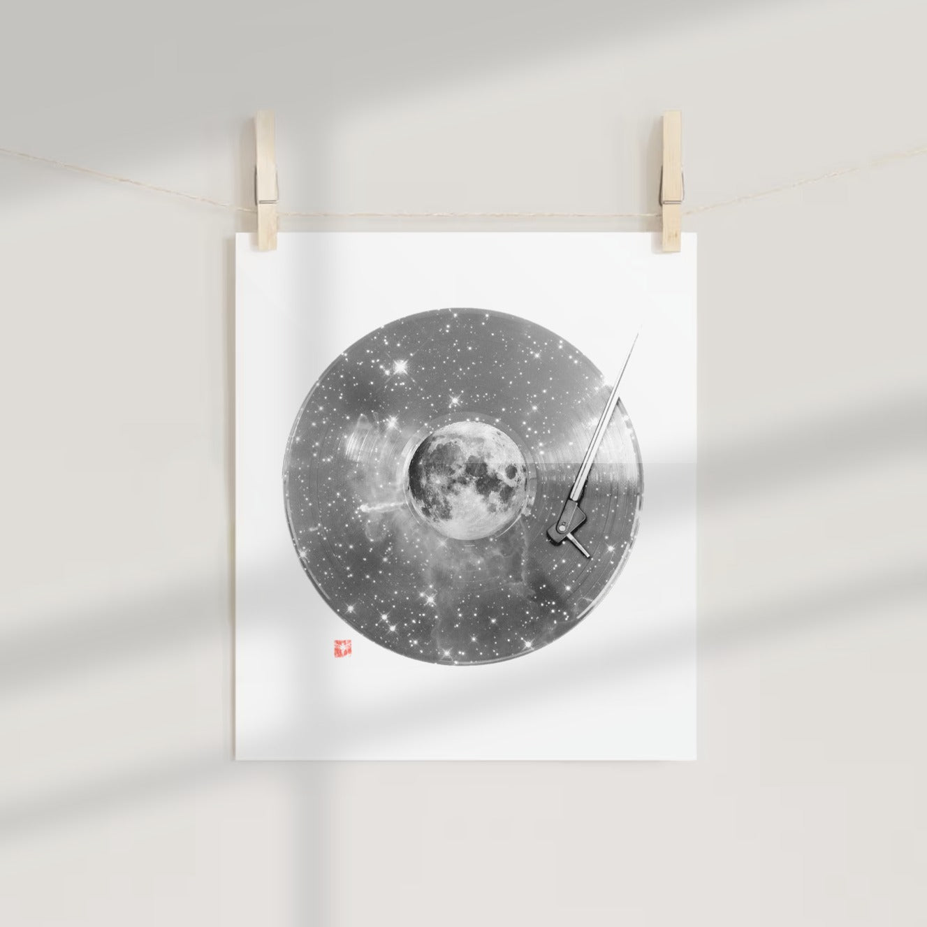 Lunar Vinyl Record Space-Inspired Art Print Product