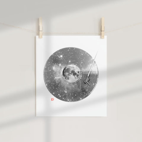 Lunar Vinyl Record Space-Inspired Art Print Product
