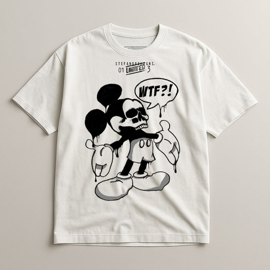 WTF Skeleton Mickey Graphic Unisex T-Shirt