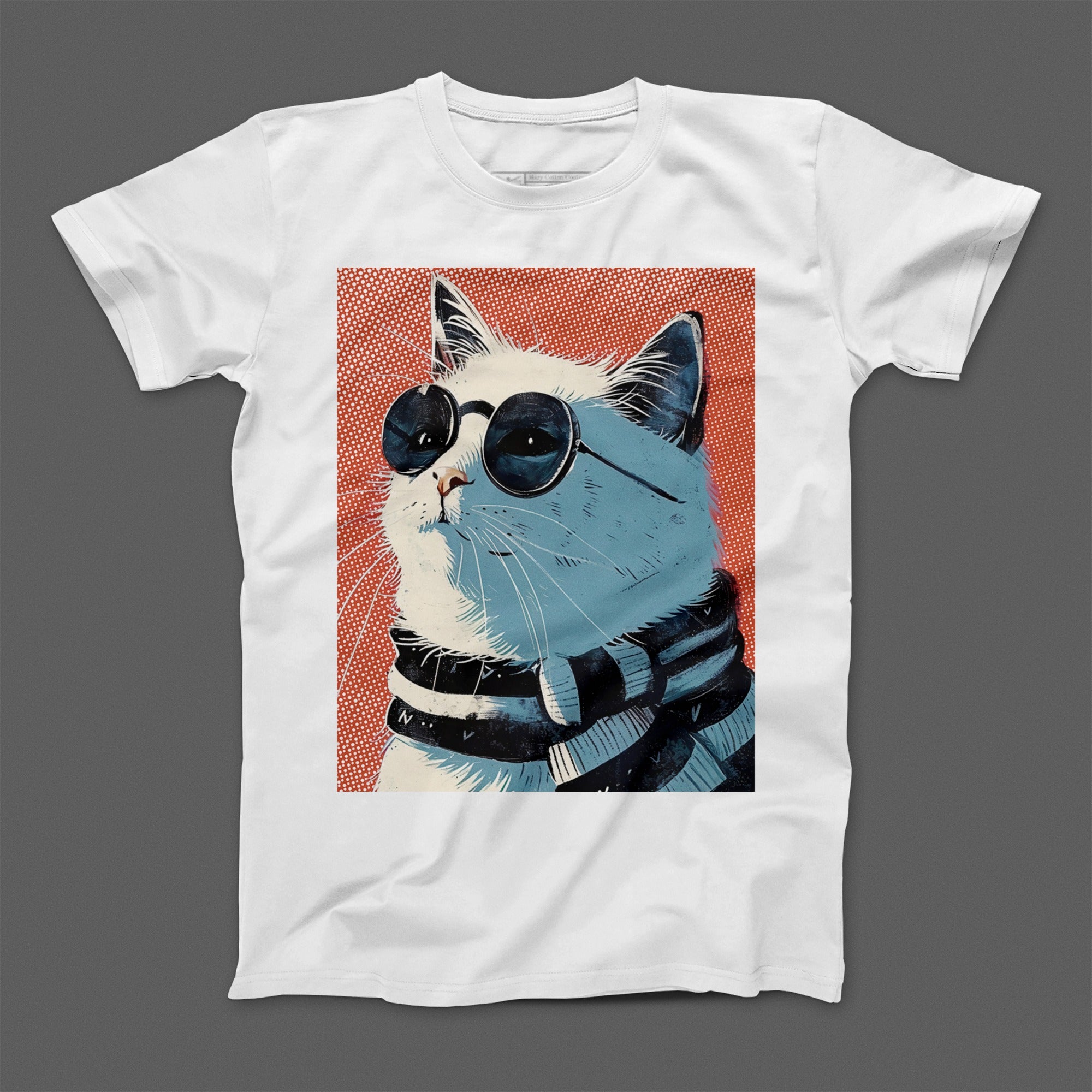 Cool Cat Wearing Sunglasses Graphic T-shirt