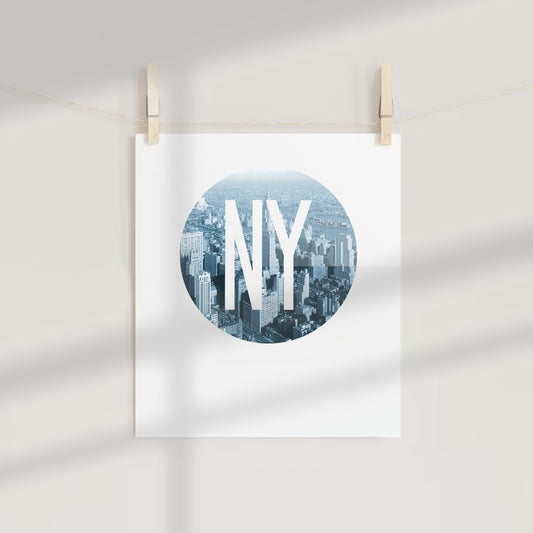 NY Cityscape Art Print Wall Decor Poster Product