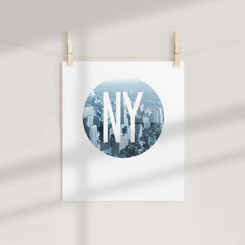 NY Cityscape Art Print Wall Decor Poster Product