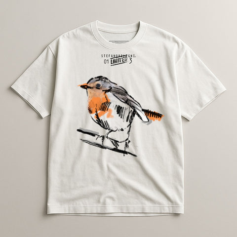 Artistic Illustrated Bird Design Limited Edition Shirt