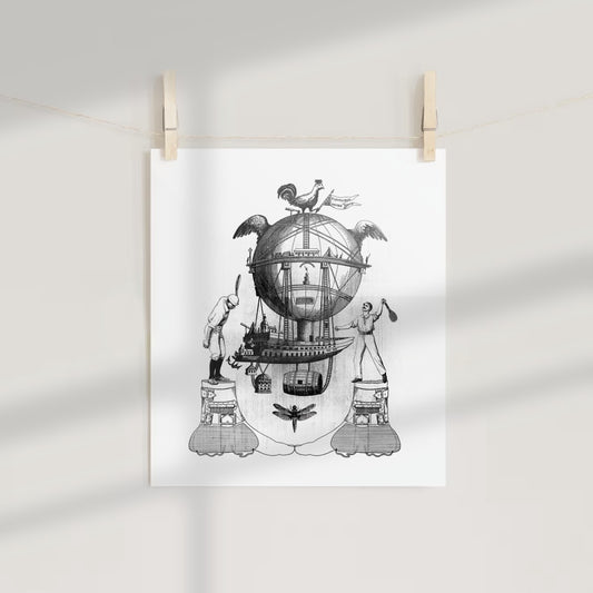 Surreal Mechanical Fantasy Steampunk Art Print