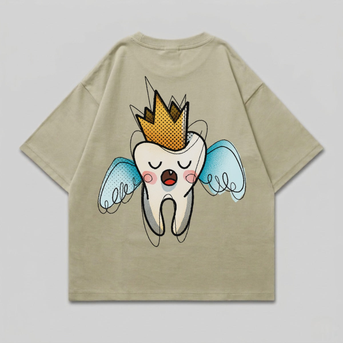 Crowned Sleeping Tooth Wings Cartoon Aesthetic product type