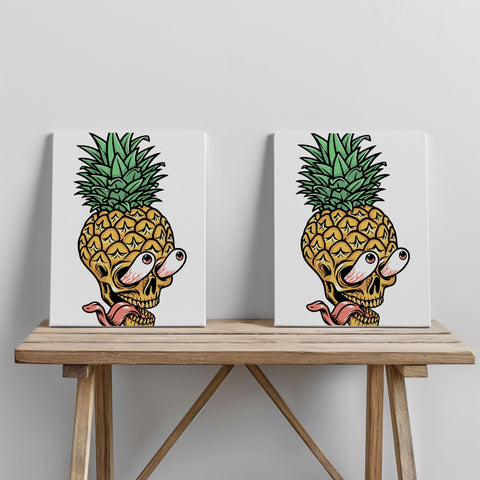 Quadro canvas Pineapple-skull