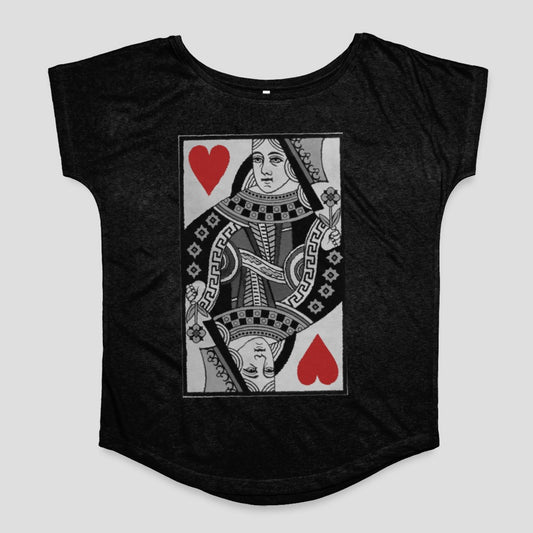 Queen of Hearts Playing Card Graphic Shirt Product