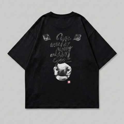 Black t-shirt with graphic of a cow's face and text "you were the good one"