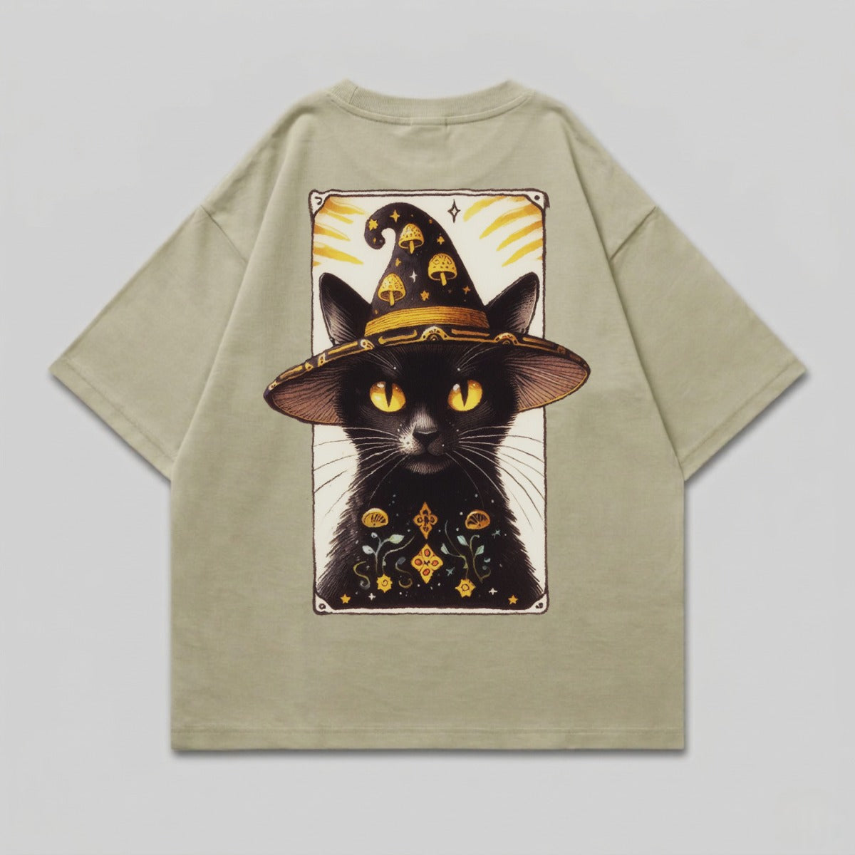 Mystical Black Cat Mushroom Hat Tarot Style product type