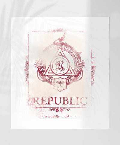 Vintage Republic Emblem with Ornate Design Poster