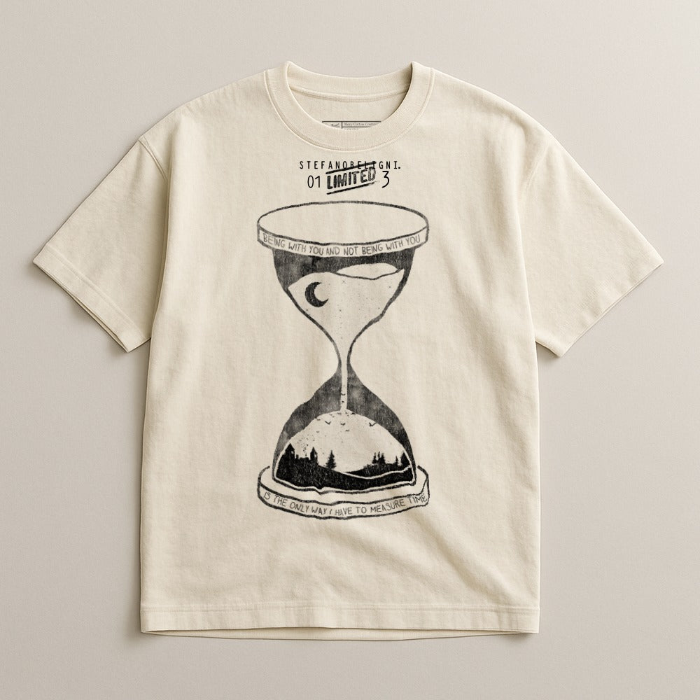 Unique Limited Edition Hourglass Design Graphic T-Shirt