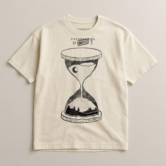 Unique Limited Edition Hourglass Design Graphic T-Shirt